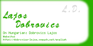 lajos dobrovics business card